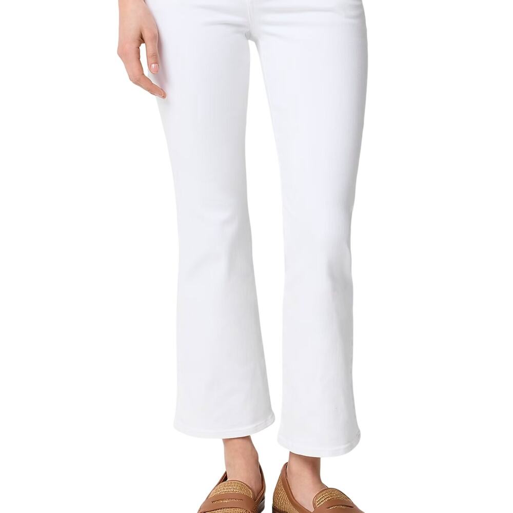 J. Crew Signature Stretch Mid Rise Flare Crop White Jeans NWT Size 25 Petite